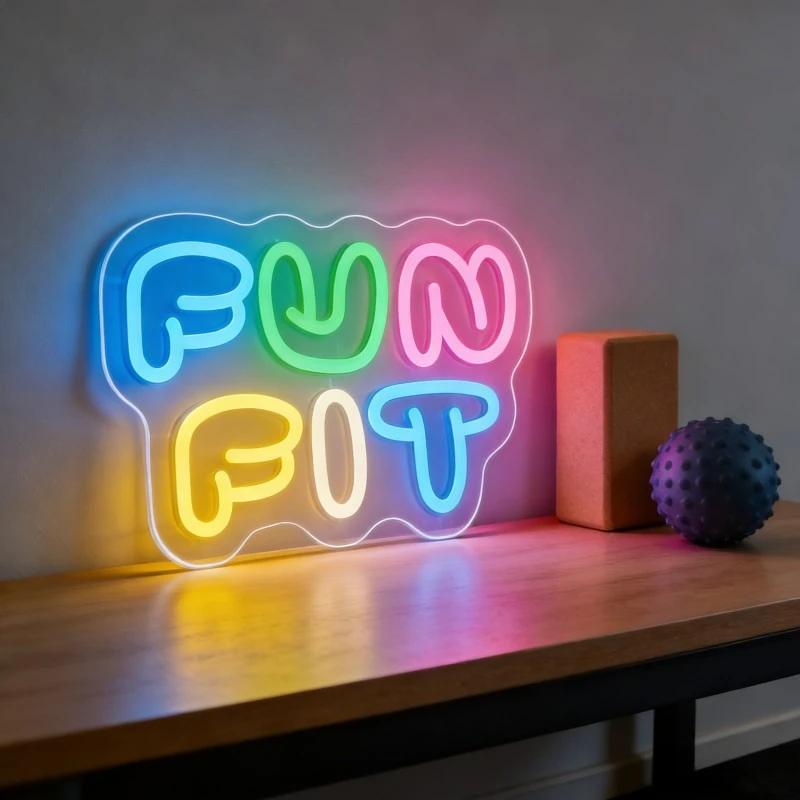Letreiro Neon LED Divertido em - Yoga Fitness Rooms avaliação e preço