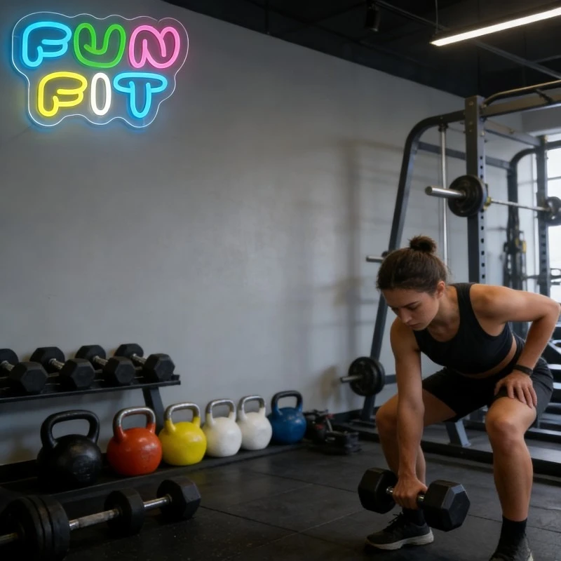 Letreiro Neon LED Divertido em - Yoga Fitness Rooms avaliação e preço