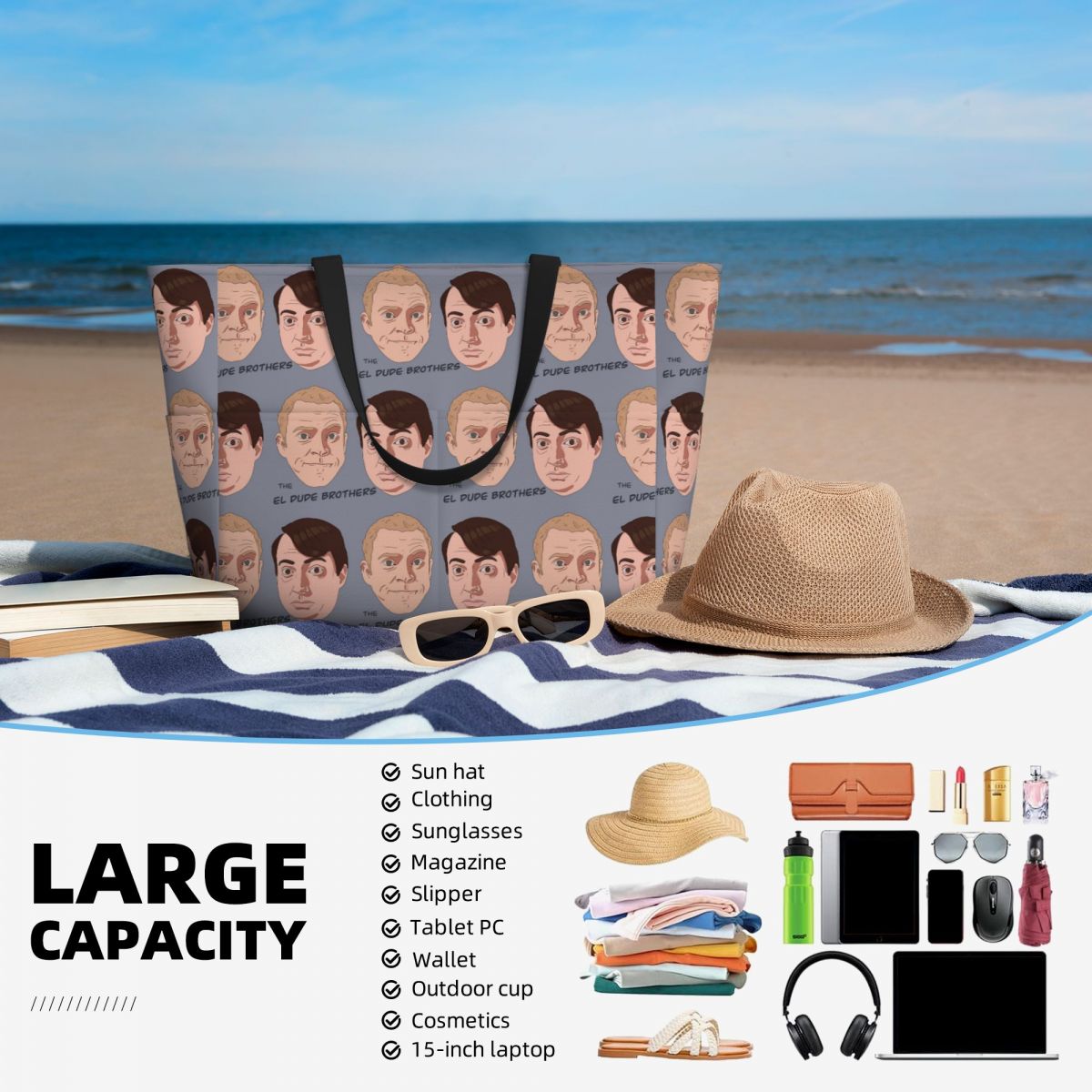 Bolsa de praia Peep Show Mark  - Yoga Fitness Dude avaliação e preço